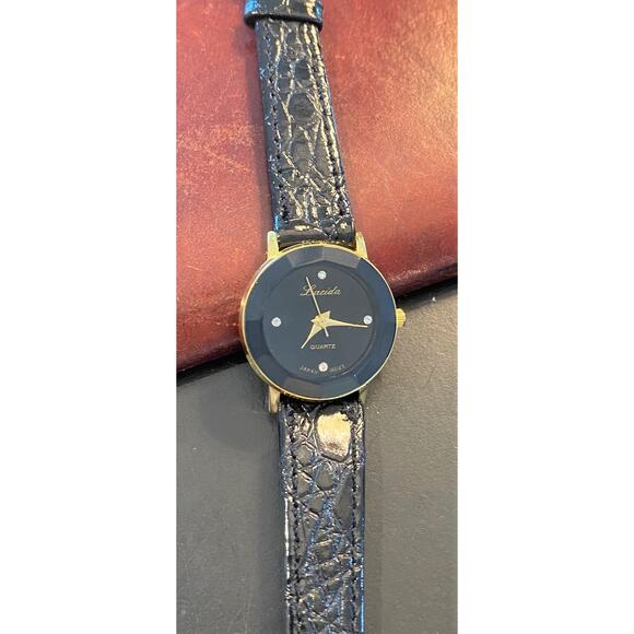 Women's 25mm Gold Tone Lucida Watch, Faceted Crystal - Picture 1 of 4